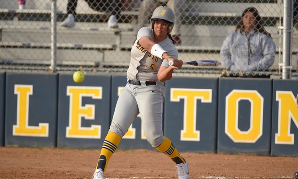 Eryka Springer had 4 RBI against Santiago Canyon on Wednesday. Photo by Matt Brown.