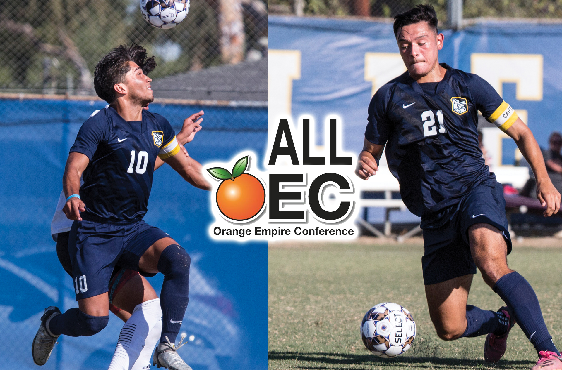Images Steve Perez and Ryan Meinardus in action with All-OEC logo in the middle.